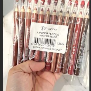 12 Pcs মোটা পেন্সিল Lipliner +1টি কাজল Free